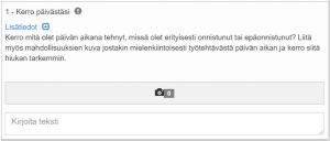 Päiväkirja yleiskysymys