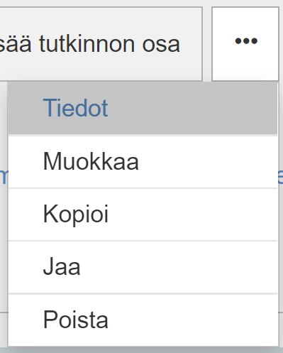 Tiedot painike