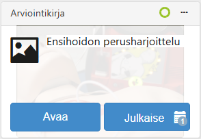 arviointikirjan muokkaus