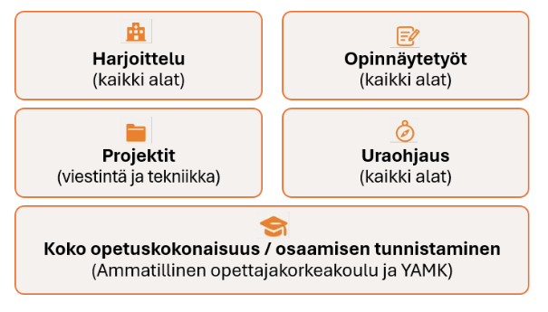 Workseedin käyttöalueet OAMK:issa